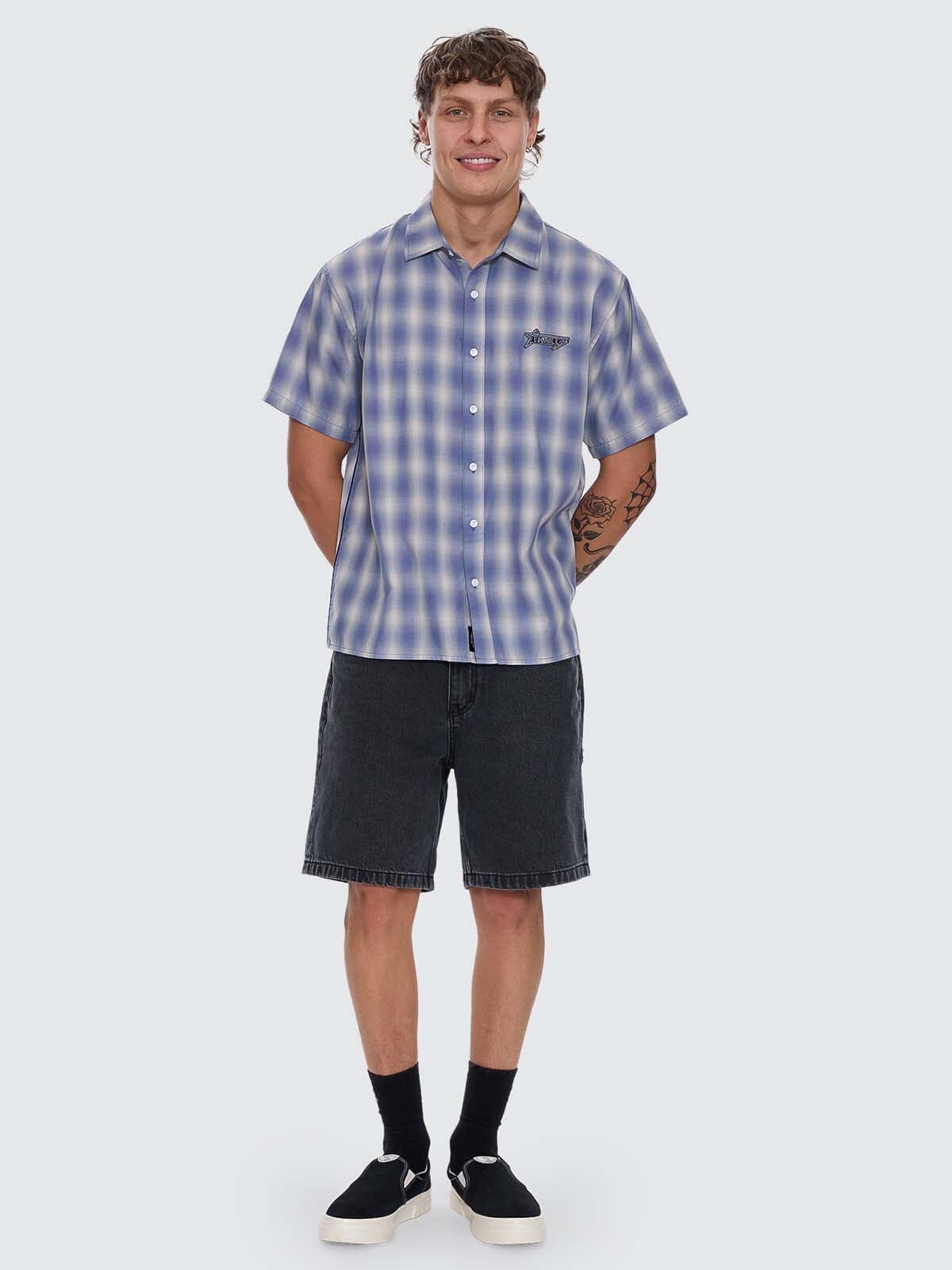 Heavy Static Short Sleeve Cropped Shirt - Royal Cream XS