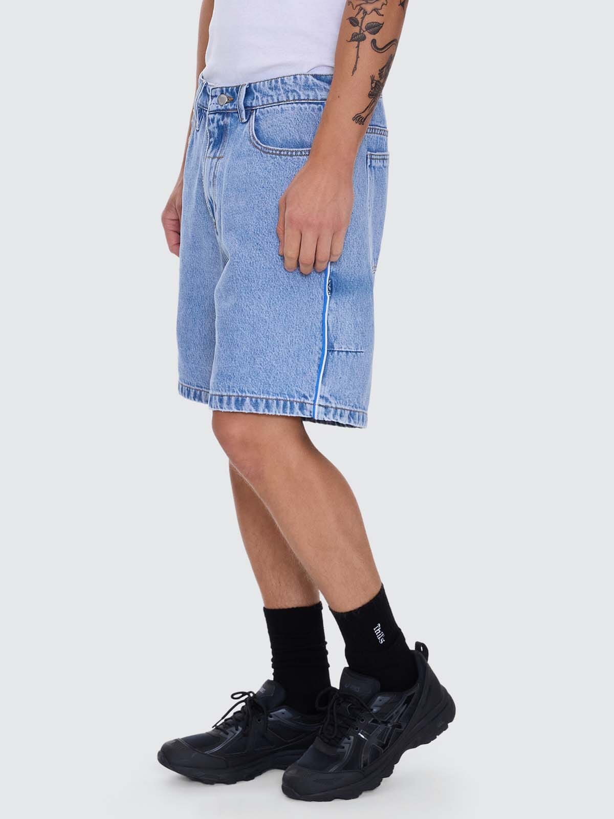 Heavy Static Slacker Relaxed Denim Short - Tempest Blue 26