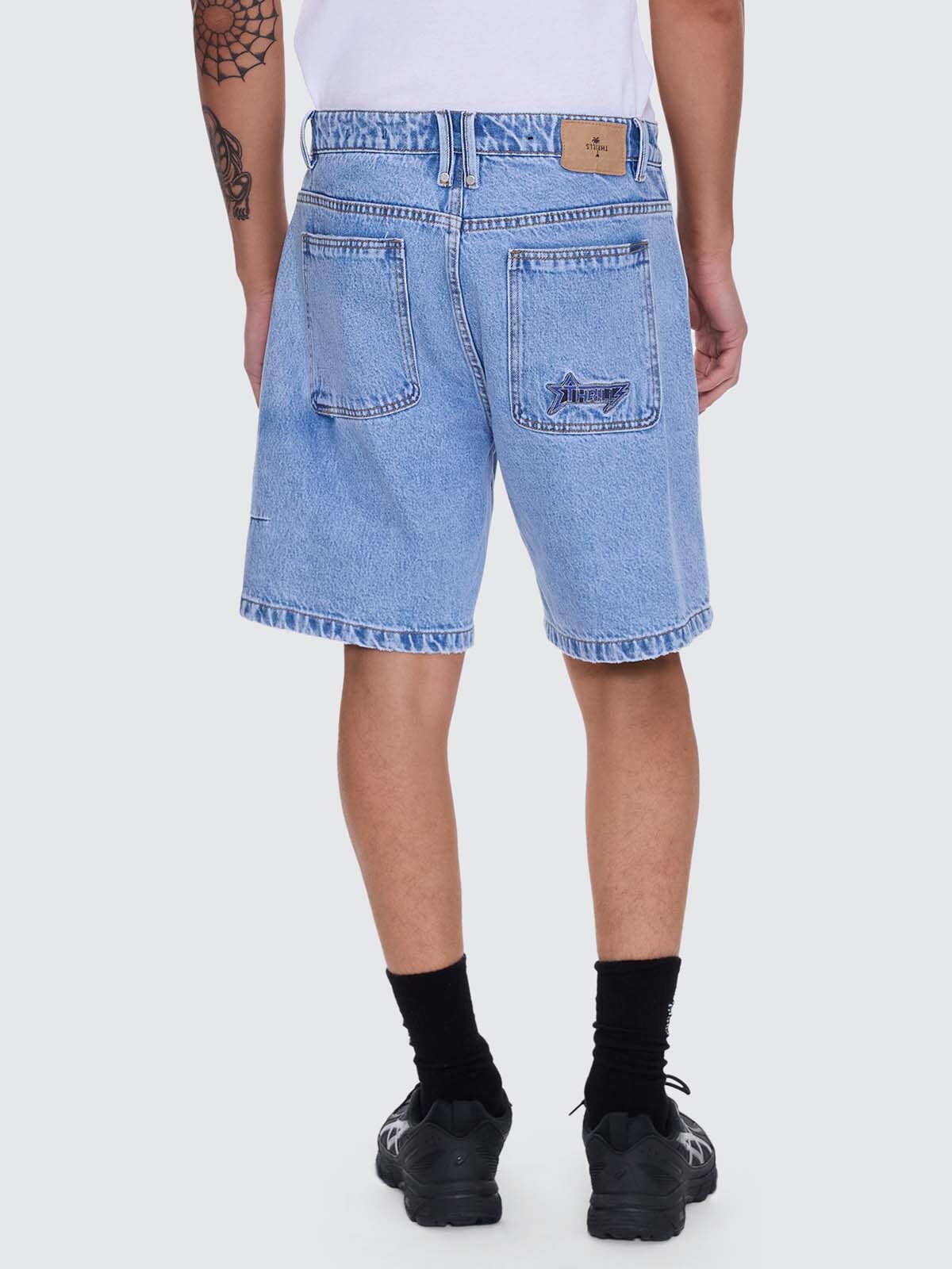 Heavy Static Slacker Relaxed Denim Short - Tempest Blue 26