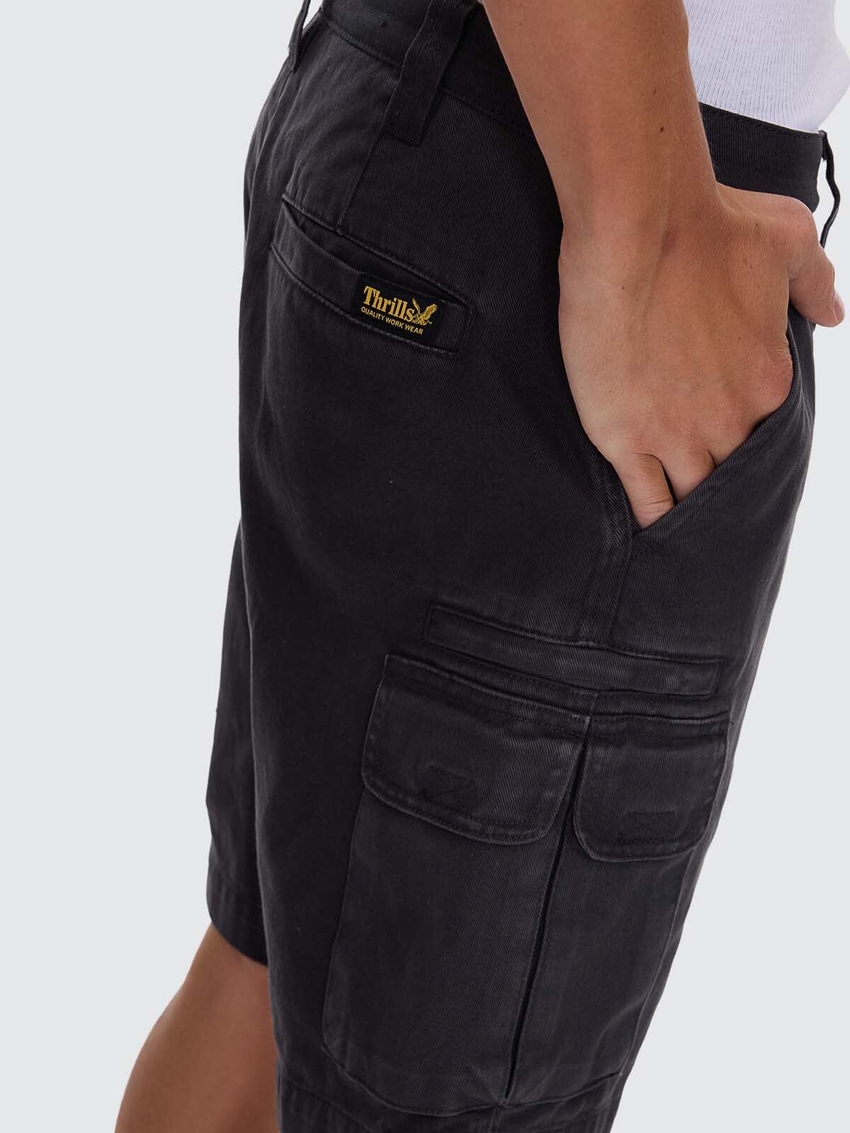 Slacker Union Relaxed Cargo Short - Dark Charcoal 28