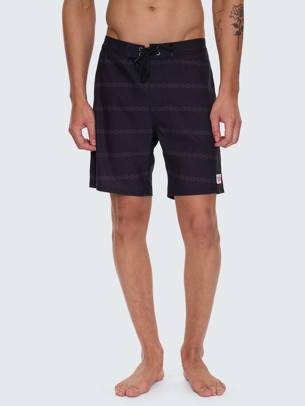 Once Bitten Twice Shy Boardshort - Black 28