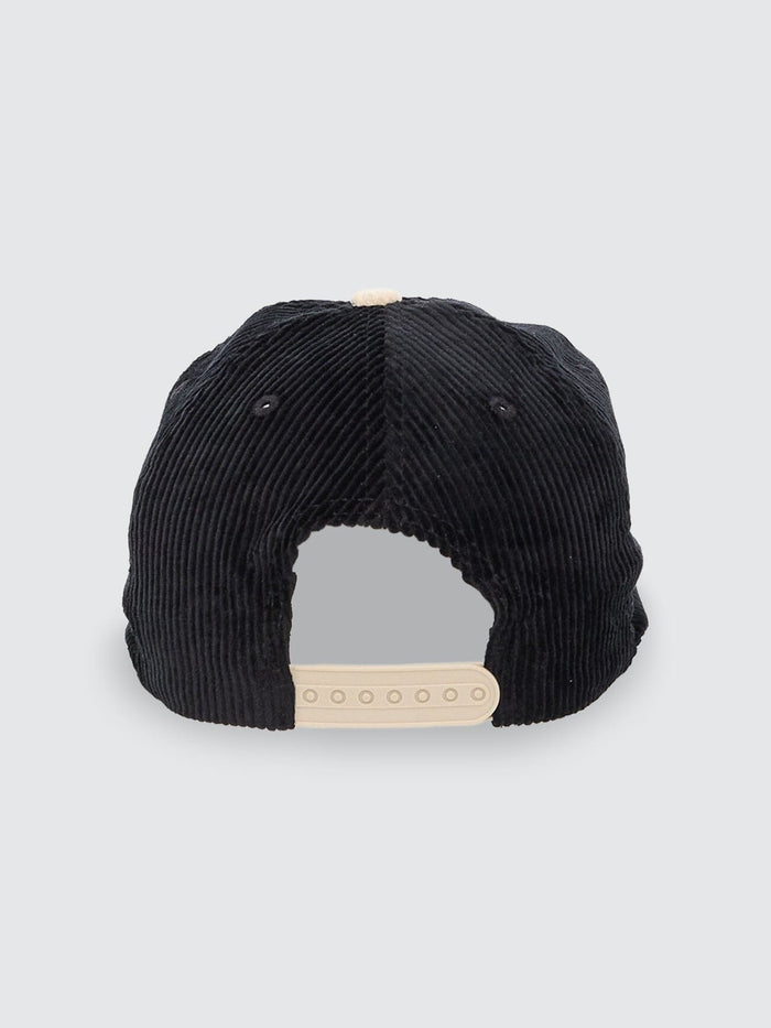 Thrills Workwear 5 Panel Cap - Black - Green Sheen
