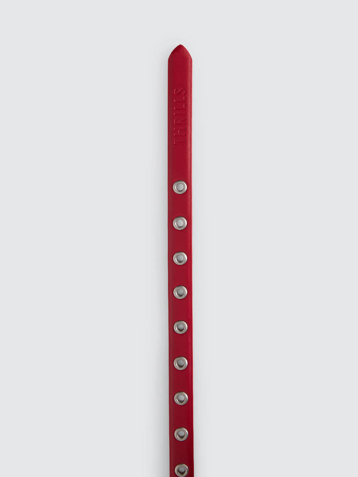 Thrills Thin Belt - Red One Size