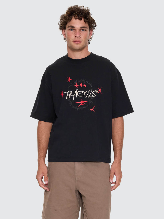 Heater Box Crop Tee - Washed Black XS