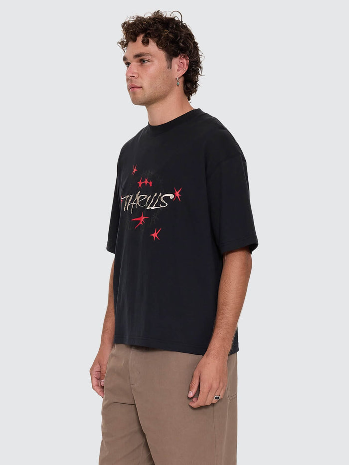 Heater Box Crop Tee - Washed Black XS