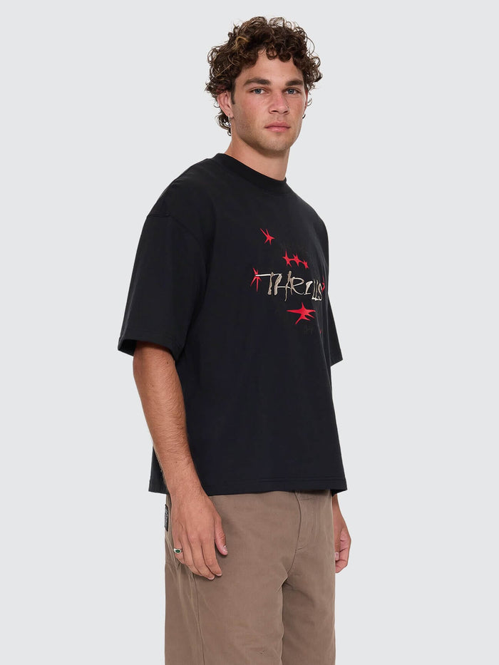 Heater Box Crop Tee - Washed Black XS