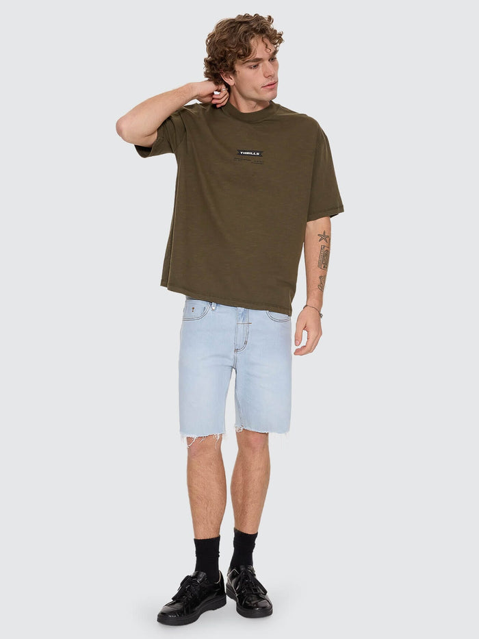 Serviced Box Crop Tee - Military XS