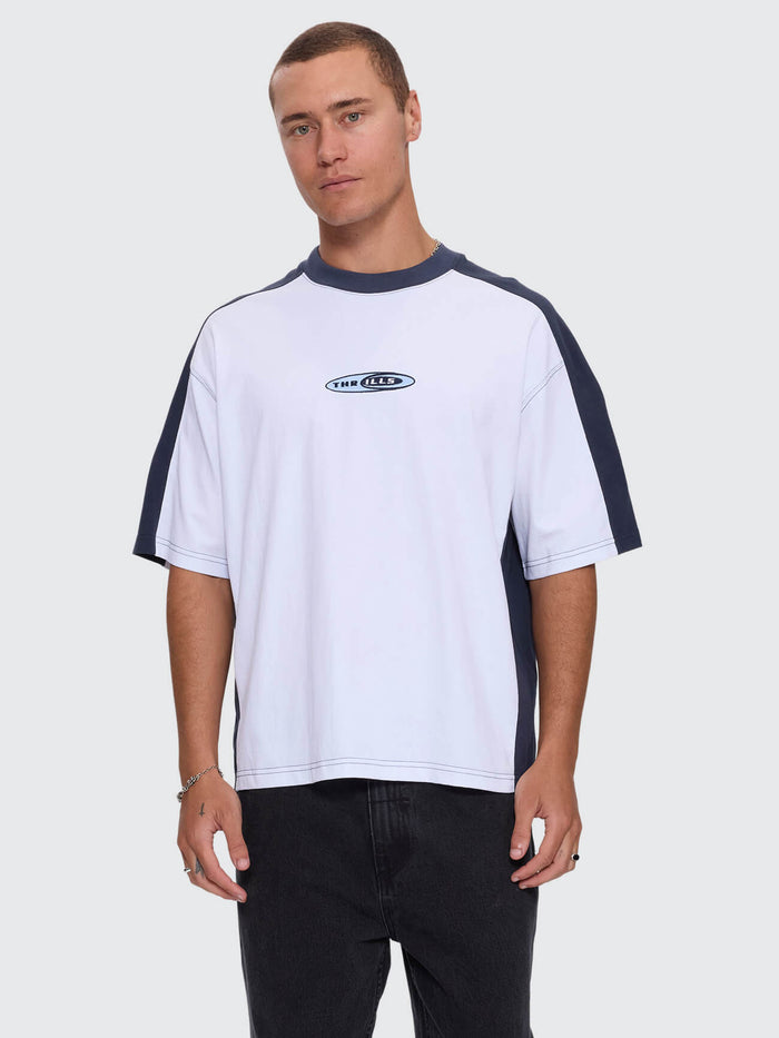 Mad Dogs Box Crop Panel Tee - White XS