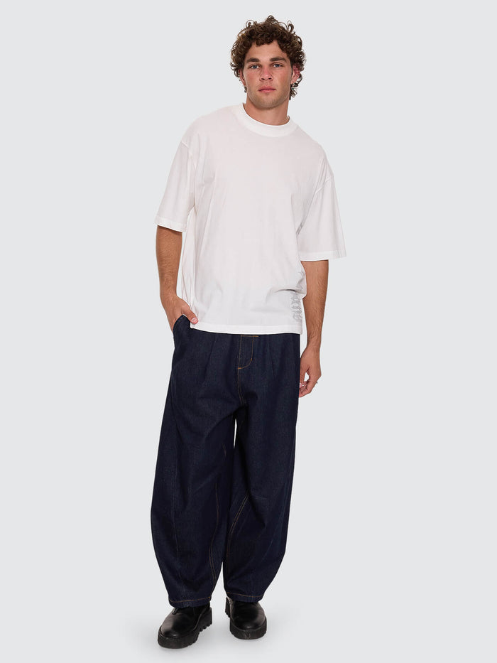 Ghost Runner Box Crop Tee - Dirty White XS