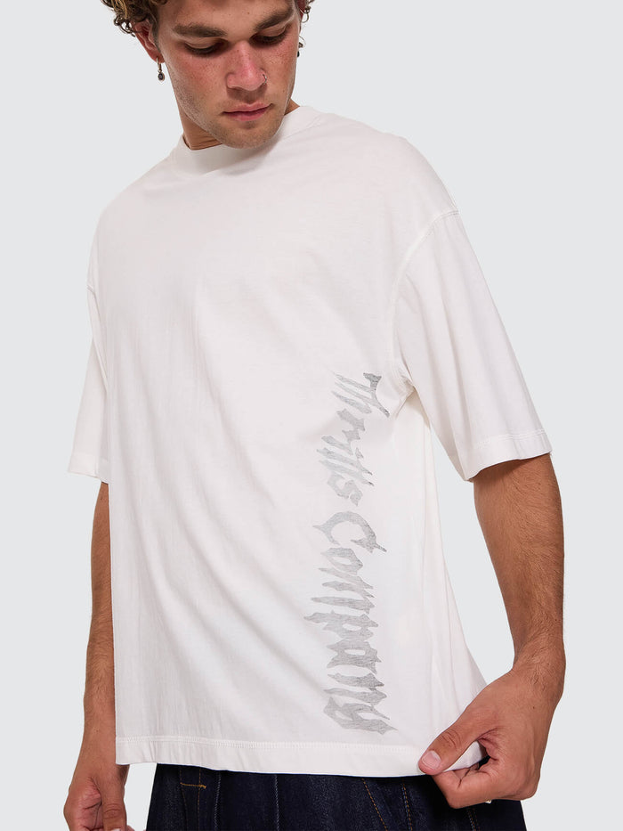 Ghost Runner Box Crop Tee - Dirty White XS