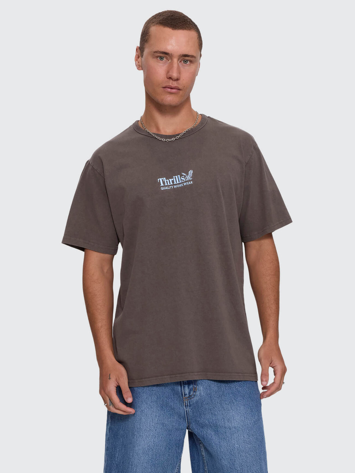 Thrills Workwear Embro Merch Fit Tee - Bungee Cord XS