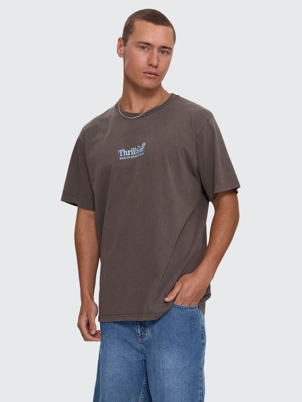 Thrills Workwear Embro Merch Fit Tee - Bungee Cord XS