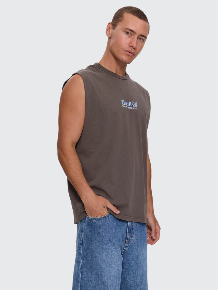 Thrills Workwear Embro Merch Fit Muscle Tee - Bungee Cord XS
