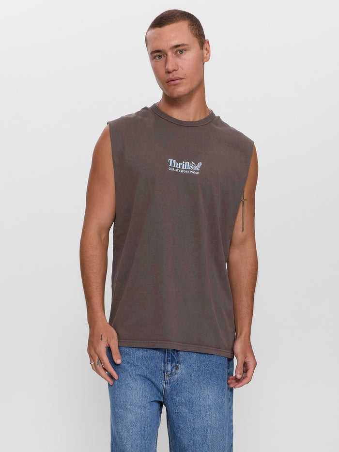Thrills Workwear Embro Merch Fit Muscle Tee - Bungee Cord XS