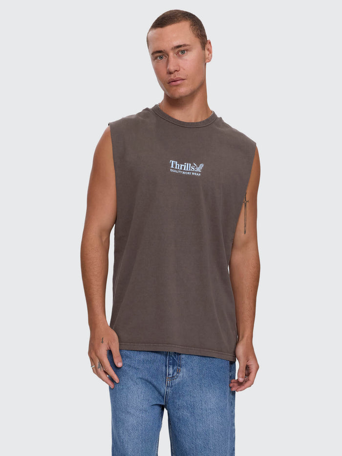 Thrills Workwear Embro Merch Fit Muscle Tee - Bungee Cord XS
