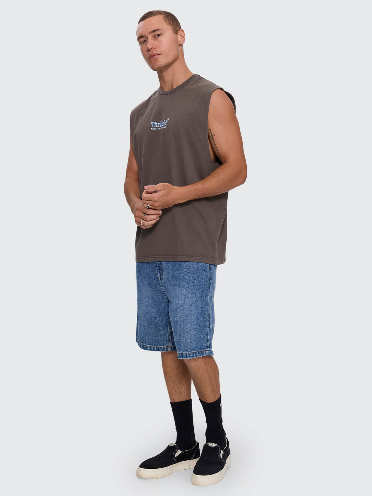 Thrills Workwear Embro Merch Fit Muscle Tee - Bungee Cord XS