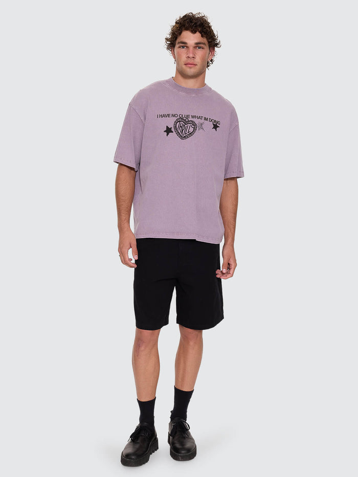 No Clue Box Crop Tee - Nirvana XS