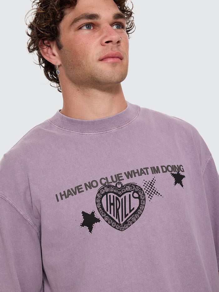 No Clue Box Crop Tee - Nirvana XS