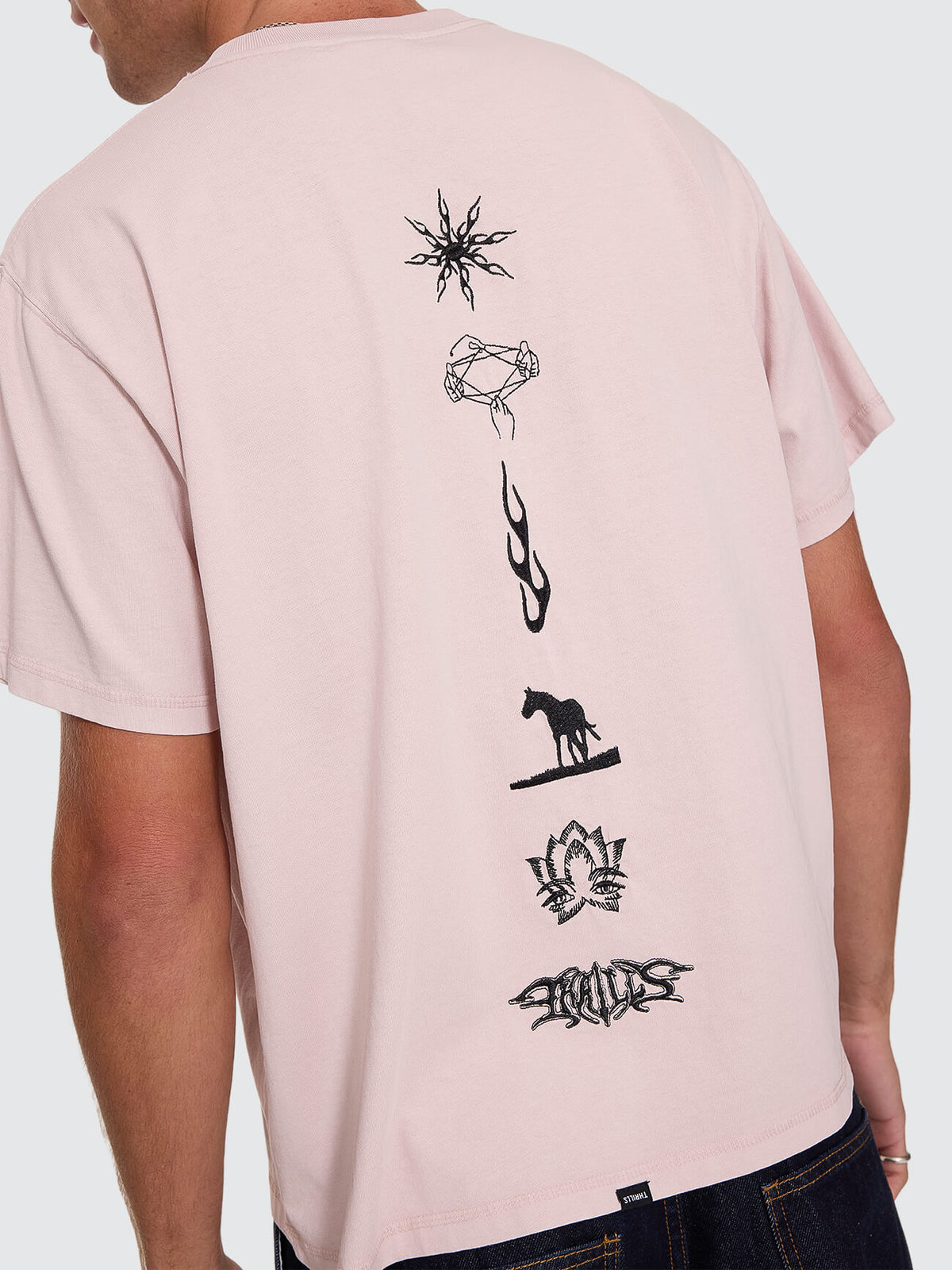 Mind Over Matter Merch Fit Cropped Tee - Blush XS