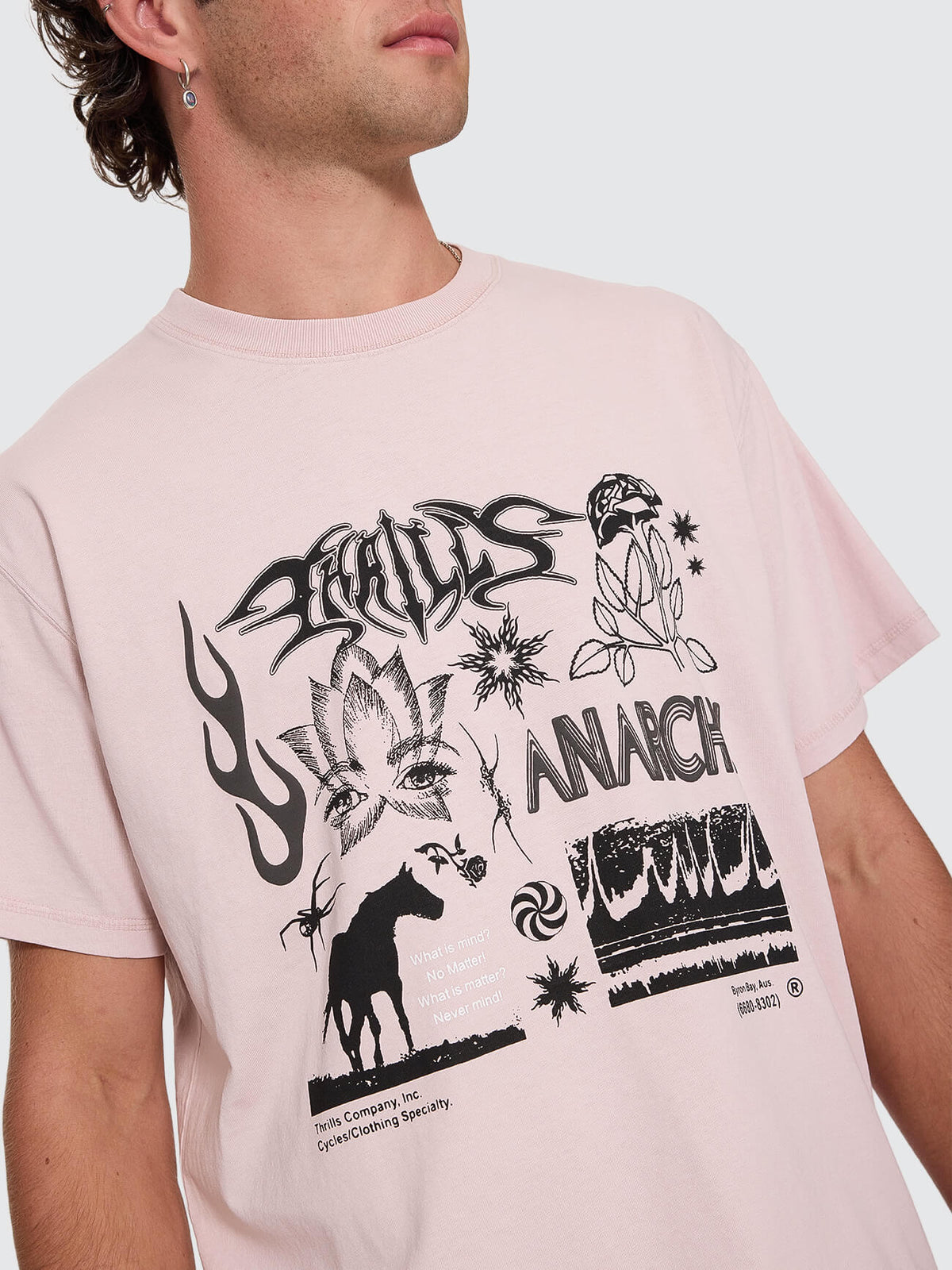 Mind Over Matter Merch Fit Cropped Tee - Blush XS