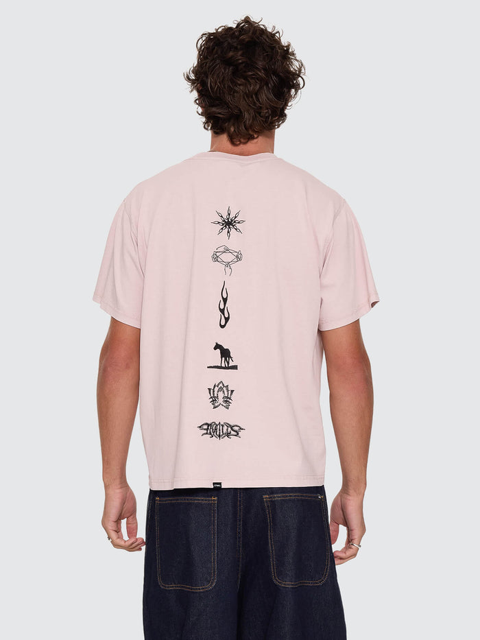 Mind Over Matter Merch Fit Cropped Tee - Blush XS