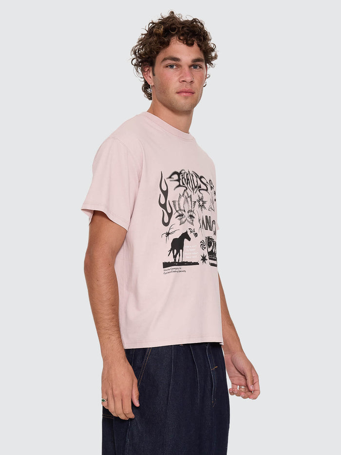 Mind Over Matter Merch Fit Cropped Tee - Blush XS