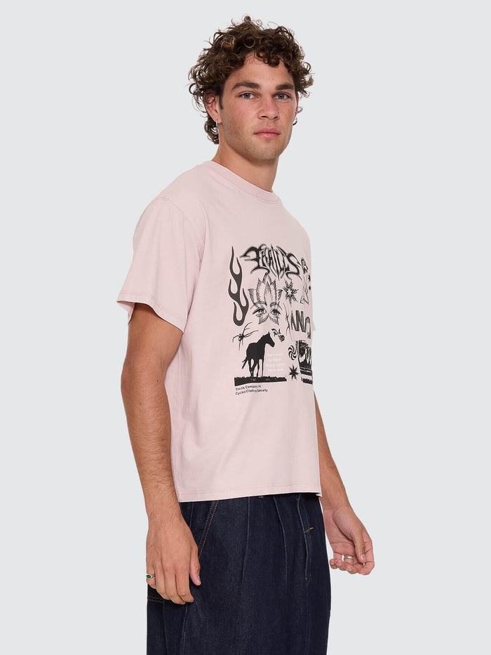 Mind Over Matter Merch Fit Cropped Tee - Blush XS