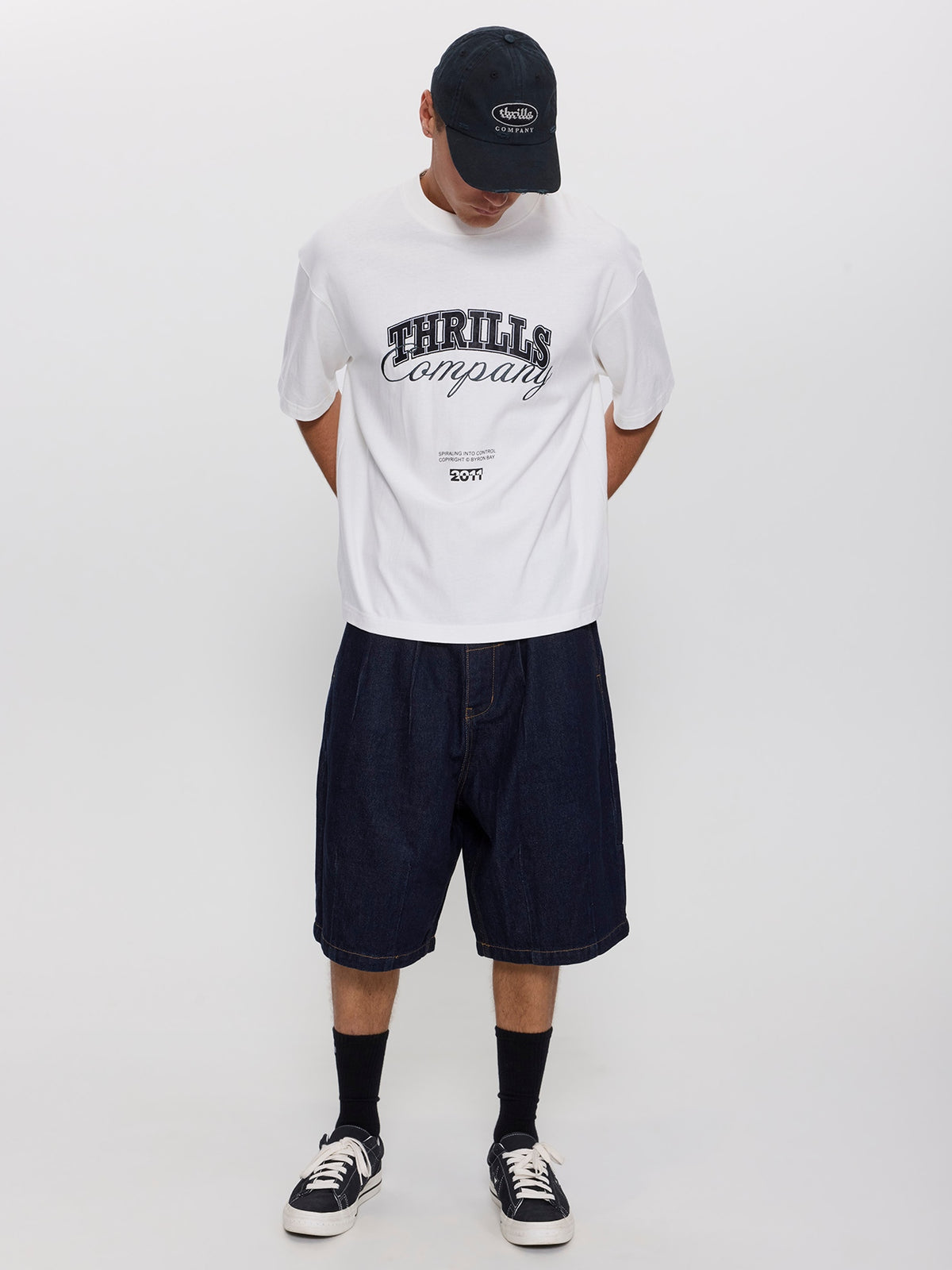 Spiraling Box Crop Tee - Dirty White XS