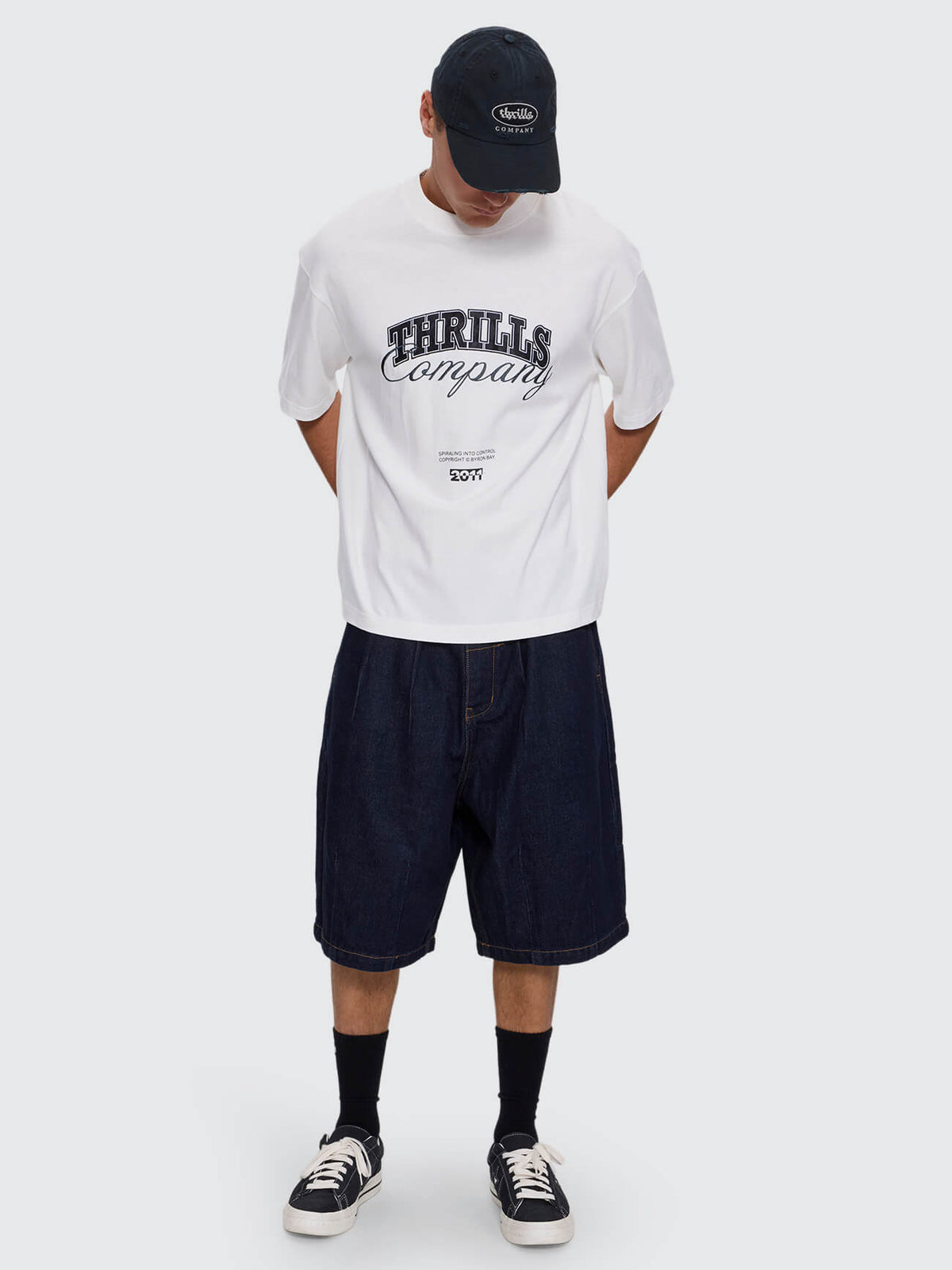 Spiraling Box Crop Tee - Dirty White XS