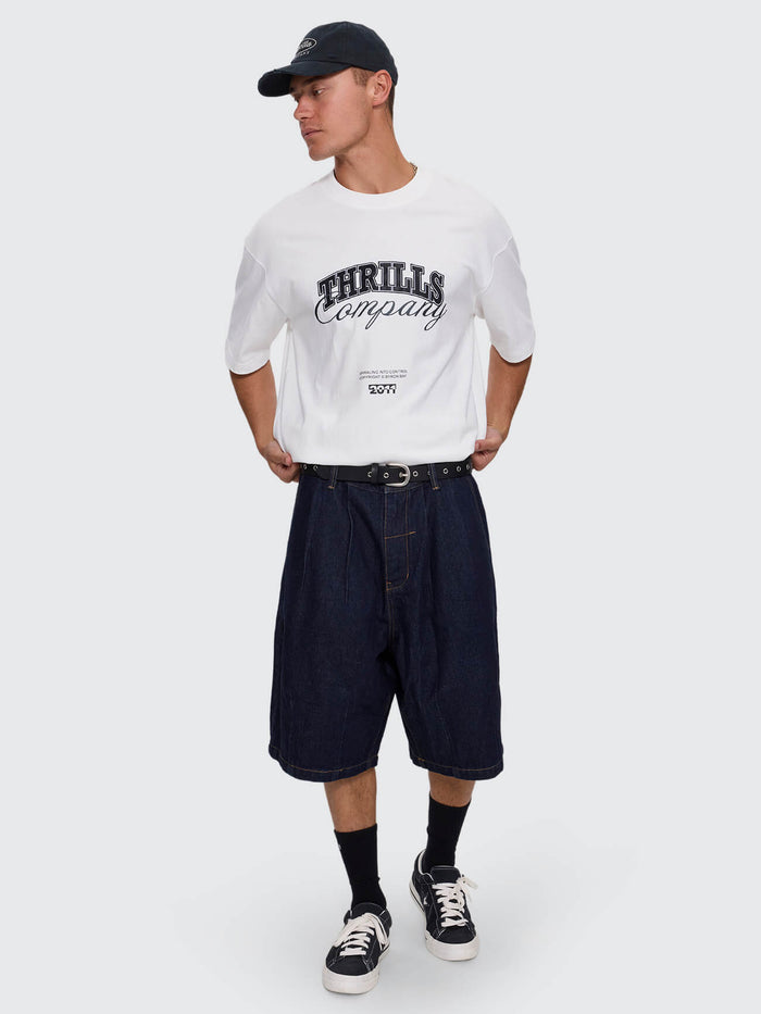Spiraling Box Crop Tee - Dirty White XS