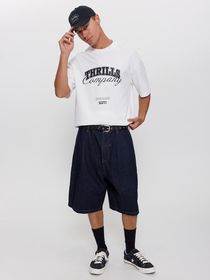 Spiraling Box Crop Tee - Dirty White XS
