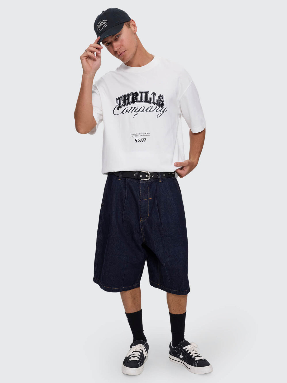 Spiraling Box Crop Tee - Dirty White XS