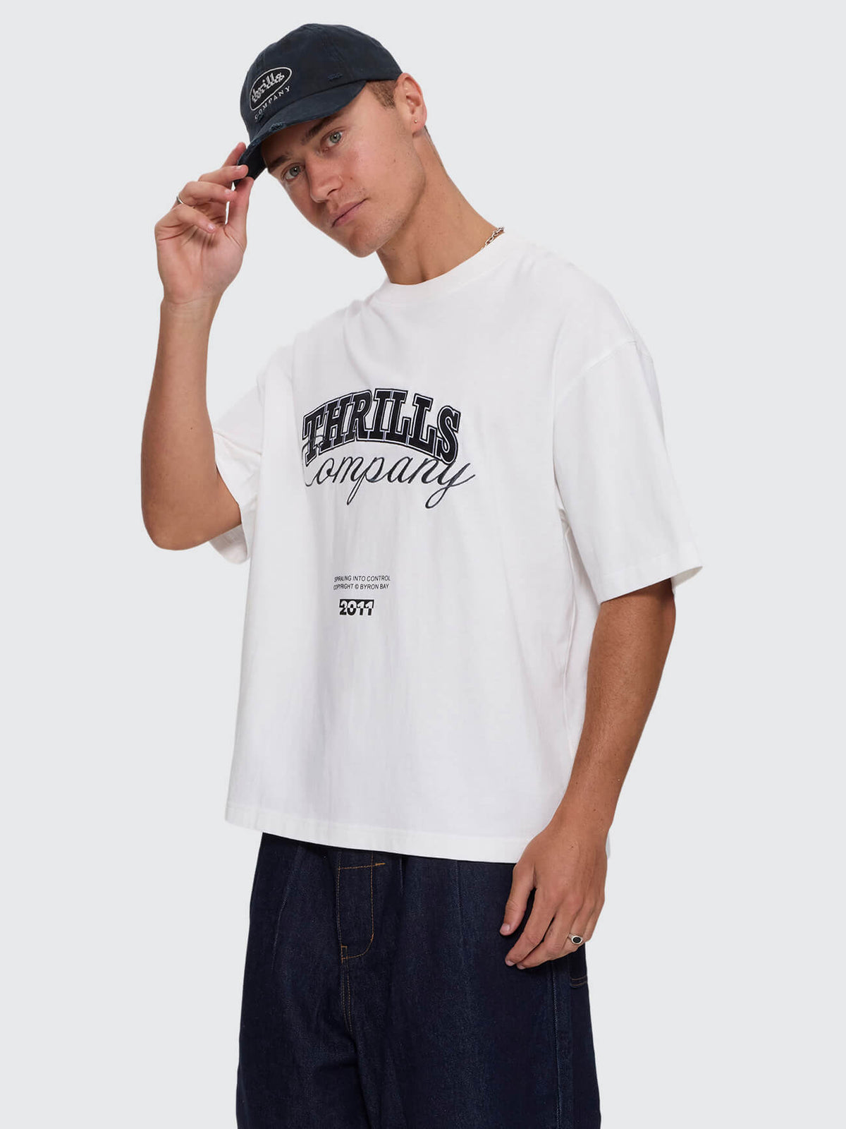 Spiraling Box Crop Tee - Dirty White XS