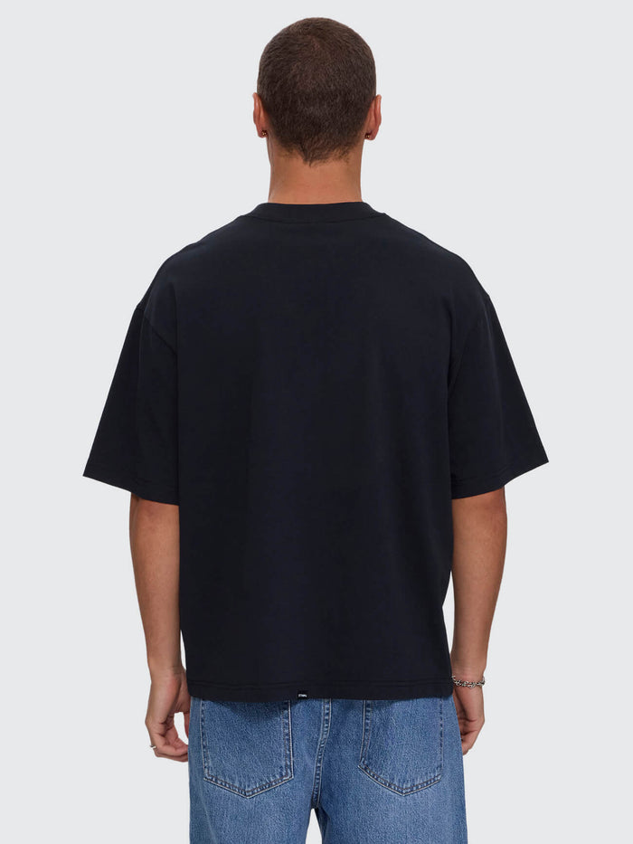 Spiraling Box Crop Tee - Washed Black XS