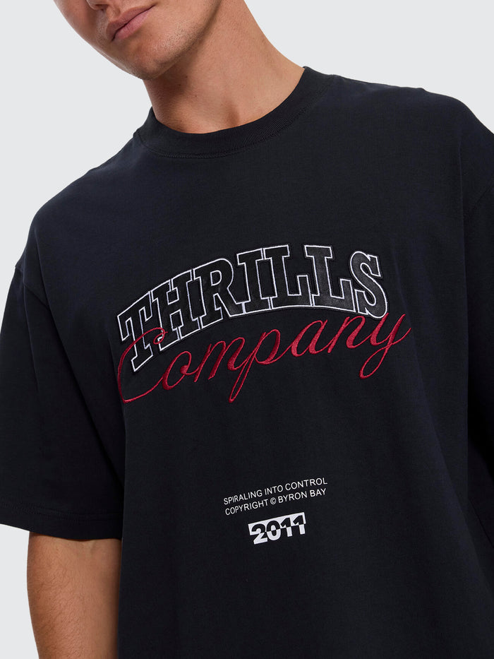 Spiraling Box Crop Tee - Washed Black XS