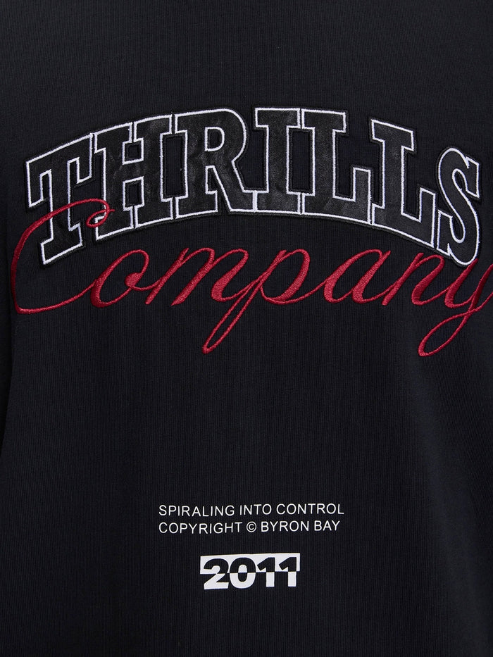 Spiraling Box Crop Tee - Washed Black XS