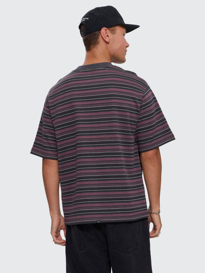 No Clue Stripe Box Crop Tee - Nirvana Stripe XXS