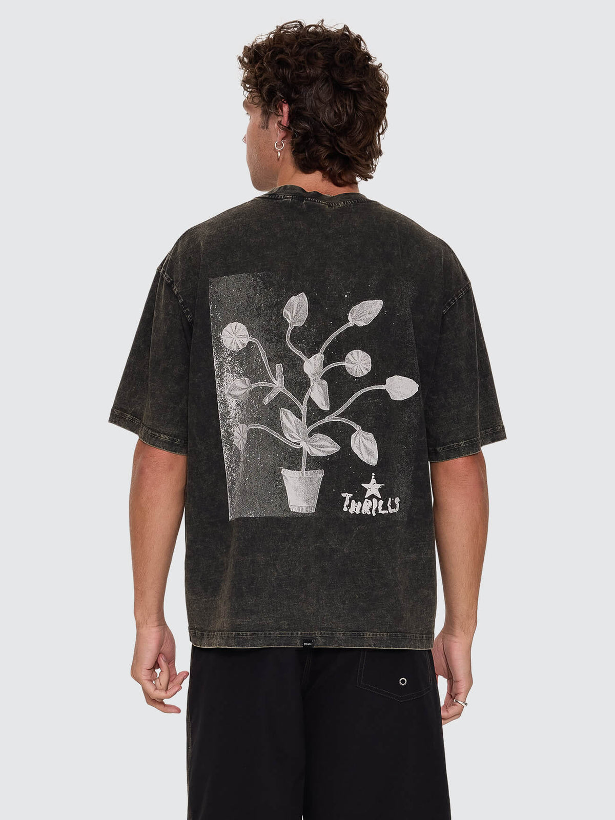 New Ways Of Living Box Crop Tee - Overdye Tarmac XS
