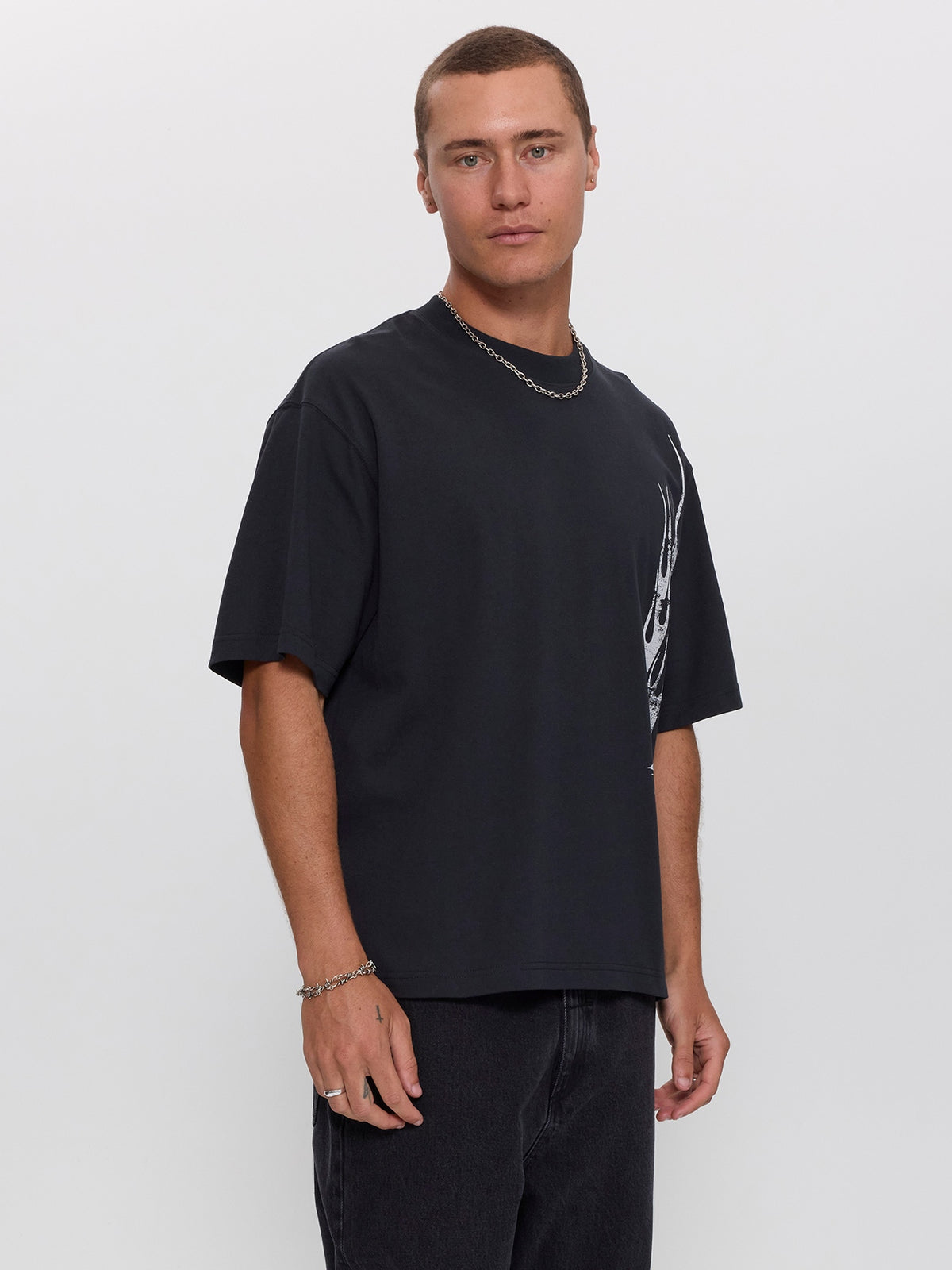 Matter of Flame Box Crop Tee - Faded Black XS