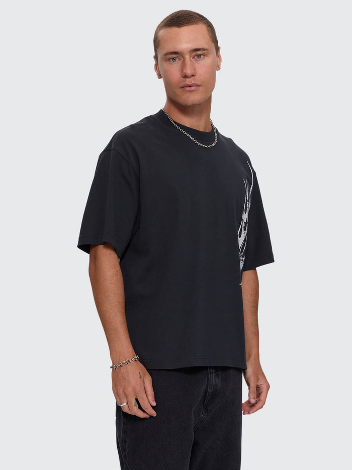 Matter of Flame Box Crop Tee - Faded Black XS