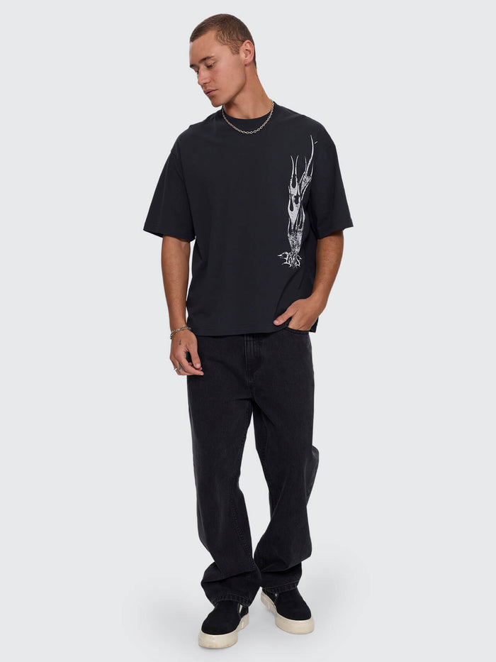 Matter of Flame Box Crop Tee - Faded Black XS