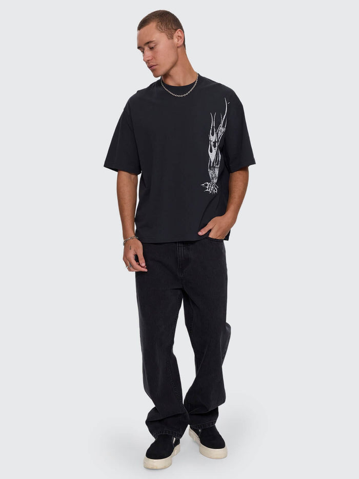 Matter of Flame Box Crop Tee - Faded Black XS