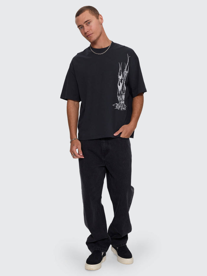 Matter of Flame Box Crop Tee - Faded Black XS