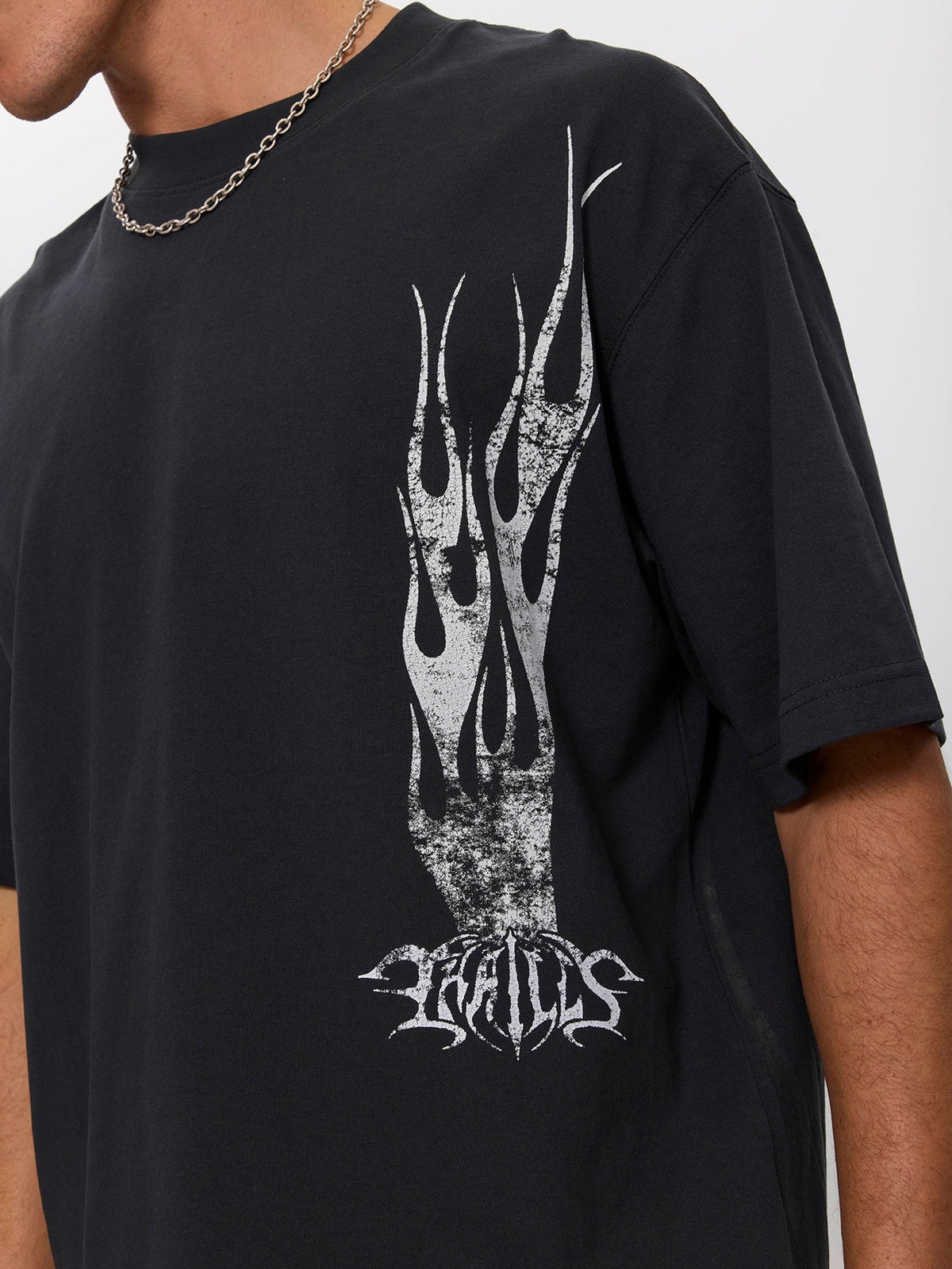 Matter of Flame Box Crop Tee - Faded Black XS