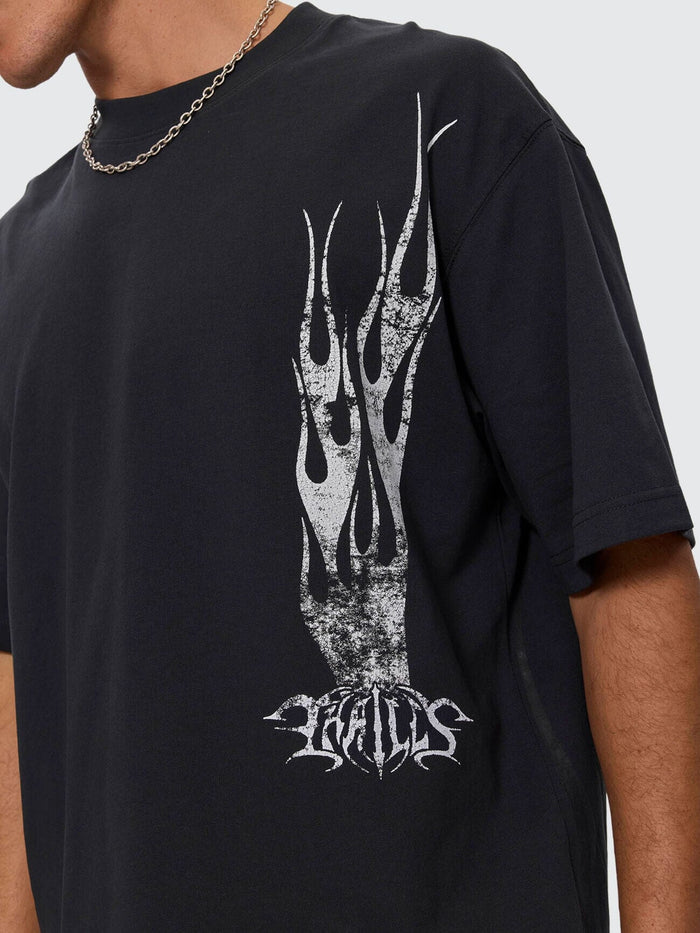 Matter of Flame Box Crop Tee - Faded Black XS