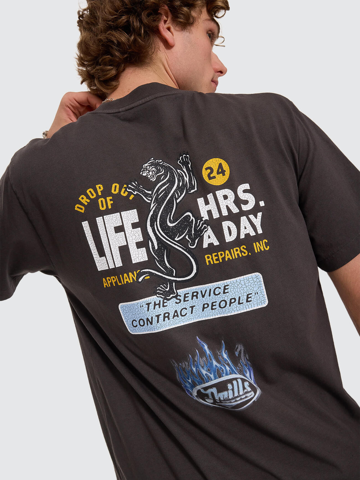 Drop Outs Merch Fit Tee - Dark Merch Black XS