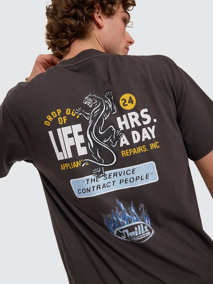 Drop Outs Merch Fit Tee - Dark Merch Black XS