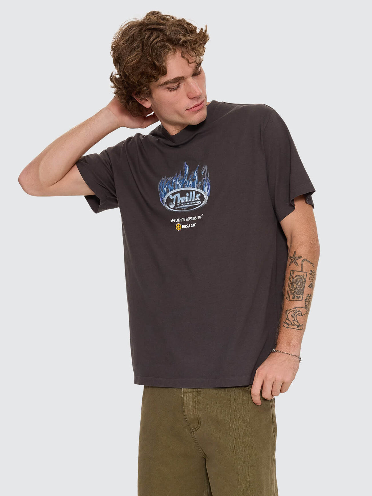 Drop Outs Merch Fit Tee - Dark Merch Black XS