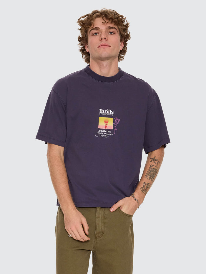 Collective Experiences Box Crop Tee - Graphite XS