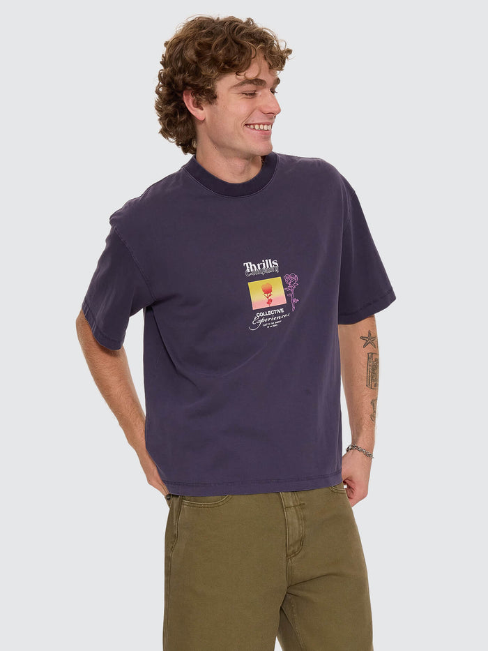Collective Experiences Box Crop Tee - Graphite XS